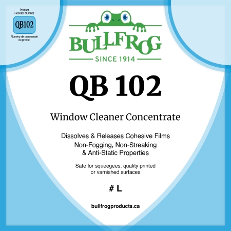 QB 102 Front Label image and 1L squeeze bottle image
